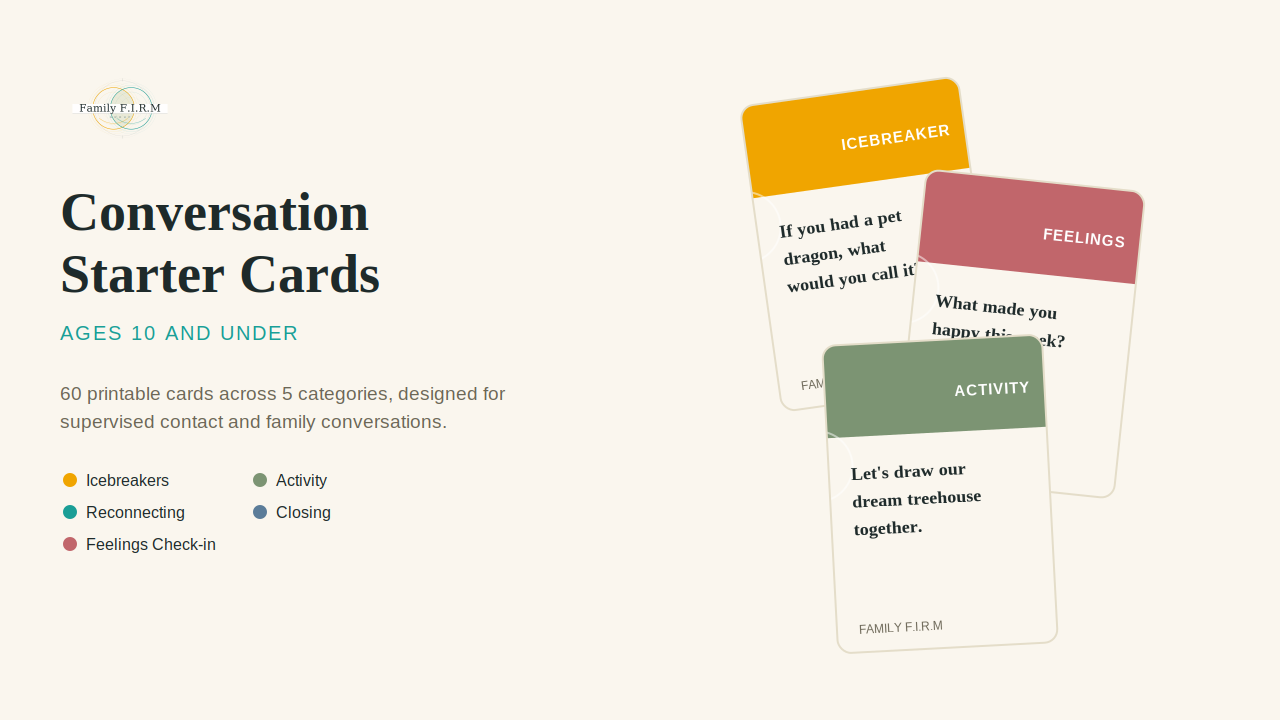 Printable Conversation Cards for 4 to 10 Years - Image 2